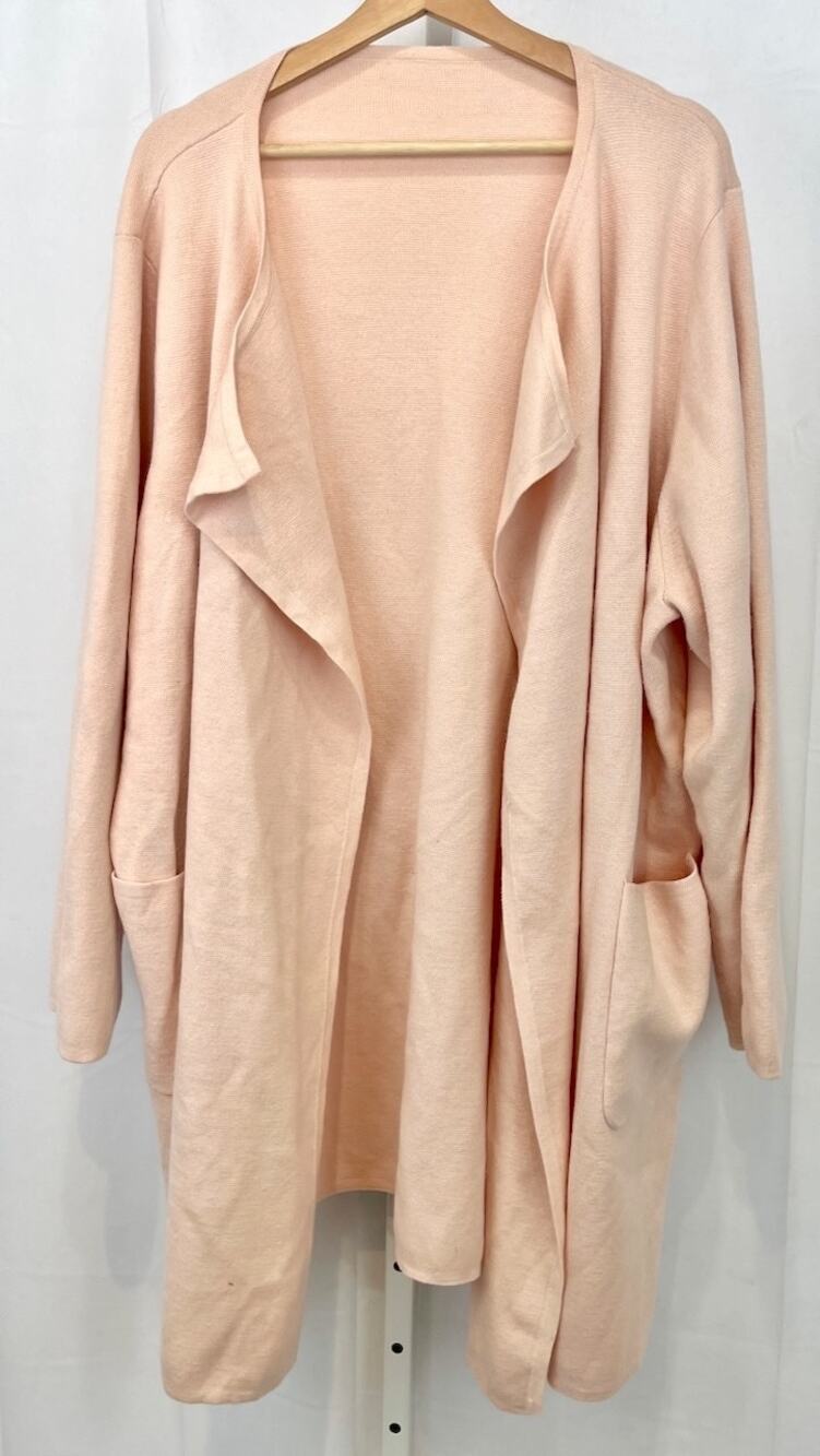 J.CREW Juliette Collarless Sweater Blazer J6339 Open Cardigan Blush Pink EST 3X
